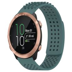 Per Garmin Forerunner 645 cinturino in silicone traspirante con punti 3D con fori da 20 mm (verde oliva)