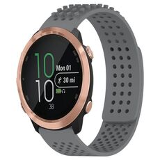 Per cinturino in silicone traspirante con punti 3D Garmin Forerunner 645 fori da 20 mm (grigio)