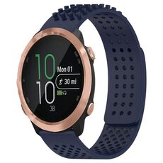 Per Garmin Forerunner 645 cinturino in silicone traspirante con punti 3D con fori da 20 mm (blu notte)