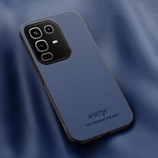 Custodia magnetica in pelle HUIYI per Infinix Note 50 / 50 Pro 4G (blu)