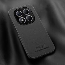 Custodia magnetica in pelle HUIYI per Redmi Note 14 Pro 4G (nera)