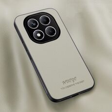 Custodia magnetica in pelle HUIYI per Redmi Note 14 Pro 4G (bianca)