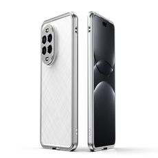 Per Huawei Nova 13 Pro Aurora Series - Pellicola protettiva per obiettivo + custodia con cornice in metallo (argento)