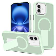 Custodia per iPhone 16 Plus con supporto invisibile e protezione MagSafe (verde)