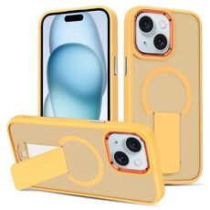 Custodia per iPhone 15 Plus con supporto invisibile e protezione MagSafe (arancione)