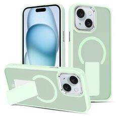 Custodia per iPhone 15 Plus con supporto invisibile e protezione MagSafe (verde)