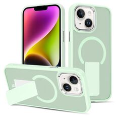 Custodia per iPhone 14 Plus con supporto invisibile e protezione MagSafe (verde)