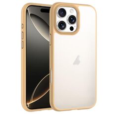 Custodia trasparente antiurto Phantom Frosted Airbag per iPhone 16 Pro Max (gialla)