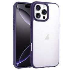 Custodia trasparente antiurto Phantom Frosted Airbag per iPhone 16 Pro Max (viola)
