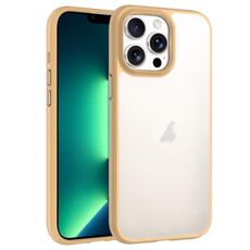Custodia trasparente antiurto Phantom Frosted Airbag per iPhone 13 Pro Max (gialla)