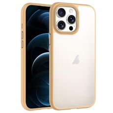 Custodia trasparente antiurto Phantom Frosted Airbag per iPhone 12 Pro Max (gialla)