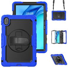Custodia in silicone ibrida per tablet PC Huawei MatePad SE 11 2024 con tracolla (blu)