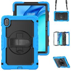 Custodia in silicone ibrida per tablet Huawei MatePad SE 11 2024 con tracolla (azzurro chiaro)
