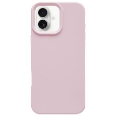 Custodia per iPhone 16 in silicone liquido imitazione Dopamine Simple (polvere di Sakura)