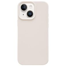 Custodia per iPhone 13 in silicone liquido imitazione Dopamine Simple (bianco formaggio)