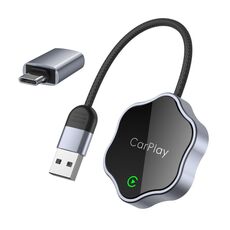 Adattatore CarPlay Box per auto USB cablato-wireless, con adattatore di tipo C (nero)