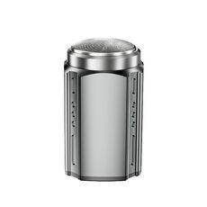 Rasoio elettrico portatile per uomo con display LCD - Mini rasoio da viaggio, ricarica rapida tramite USB Type-C, design impermeabile e lavabile, stile: testina a 6 lame grigio metallizzato scuro