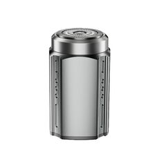 Rasoio elettrico portatile per uomo con display LCD - Mini rasoio da viaggio, ricarica rapida tramite USB Type-C, design impermeabile e lavabile, stile: lama flottante grigio metallizzato scuro