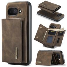 Portafoglio multi-carta DG.MING M1 Series a 3 ante + custodia magnetica per telefono (caffè) per Google Pixel 9a