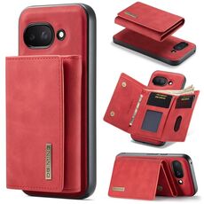 Portafoglio multi-carta DG.MING M1 Series a 3 ante + custodia magnetica per telefono (rosso) per Google Pixel 9a