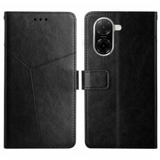 Custodia a libro in pelle con motivo a Y per Redmi A5 4G da 173,3 mm (nera)