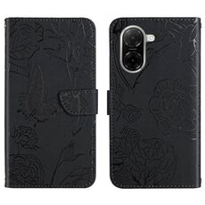 Custodia a libro in pelle con motivo a farfalla per Redmi A5 4G da 173,3 mm (nera)