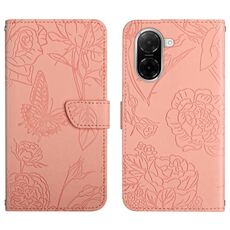 Custodia in pelle flip con motivo a farfalla in rilievo per Redmi A5 4G da 173,3 mm (rosa)