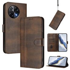 Custodia in pelle retrò con fibbia a sgancio rapido per Tecno Camon 30S / 30S Pro (marrone)