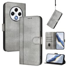 Custodia in pelle retrò con fibbia a giunzione per Tecno Spark 30 4G (grigio)