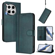 Custodia in pelle retrò con fibbia a giunzione per Tecno Camon 30 5G (verde scuro)