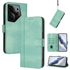 Custodia in pelle retrò con fibbia a giunzione per Tecno Camon 20 Premier 5G (menta)