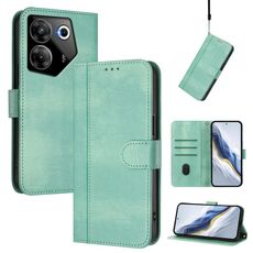 Custodia in pelle retrò con fibbia a giunzione per Tecno Camon 20 Pro 5G (menta)