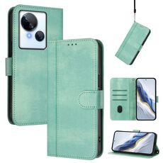 Custodia in pelle retrò con fibbia a giunzione per Tecno Spark 10 5G (menta)