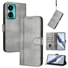 Custodia in pelle retrò con fibbia a giunzione per Tecno Camon 19/19 Pro 5G (grigio)