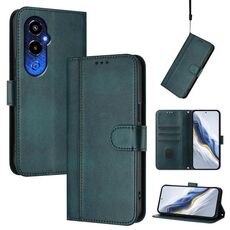 Custodia in pelle retrò con fibbia a sgancio rapido per Tecno Pova 4 Pro (verde scuro)