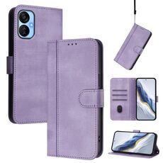 Custodia in pelle retrò con fibbia a giunzione per Tecno Spark 9 Pro / 9T (viola)