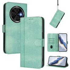 Custodia in pelle retrò con fibbia a giunzione per Tecno Spark 30C 4G (menta)