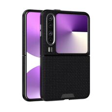 Per Huawei Pura X ABEEL Ruyi Modello 6D Custodia in pelle MagSafe con microrilievo (Nero)