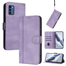 Custodia in pelle retrò con fibbia a giunzione per Nokia C300 (viola)