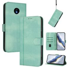Custodia in pelle retrò con fibbia a giunzione per Nokia C10 / C20 (verde menta)