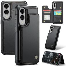 Custodia antifurto RFID per Samsung Galaxy S25 Edge 5G CaseMe C22 con slot per schede (nero)