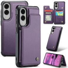 Custodia antifurto RFID con slot per schede CaseMe C22 per Samsung Galaxy S25 Edge 5G (viola)