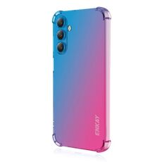 Custodia per telefono cellulare in TPU con airbag sfumato Hat-Prince di ENKAY per Samsung Galaxy M16 / F16 (blu e rosa)