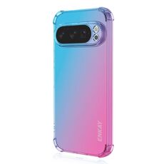 Custodia per telefono in TPU con airbag sfumato Hat-Prince di ENKAY per Google Pixel 10 Pro XL (blu e rosa)
