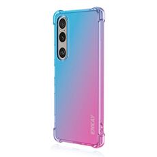 Custodia per telefono cellulare in TPU con airbag sfumato Hat-Prince di ENKAY per Sony Xperia 1 VII (blu e rosa)