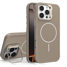 Custodia per iPhone 16 Pro Max con supporto per obiettivo in silicone organico MagSafe (oro deserto)