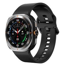 Cinturino in silicone con fibbia colorata per Samsung Galaxy Watch Ultra 47mm (nero)