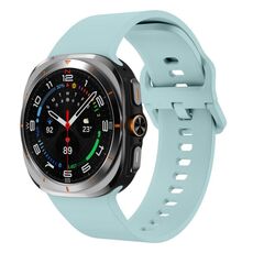 Cinturino in silicone con fibbia colorata per Samsung Galaxy Watch Ultra 47 mm (verde chiaro)