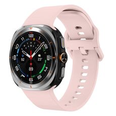 Cinturino in silicone con fibbia colorata per Samsung Galaxy Watch Ultra 47 mm (rosa)