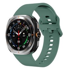 Cinturino in silicone con fibbia colorata per Samsung Galaxy Watch Ultra 47 mm (verde pino)